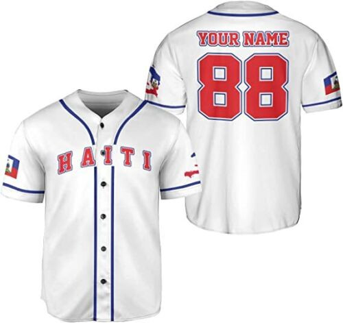 Personalized Name Haiti Baseball Jersey, Haitian Baseball Jersey For Men Women