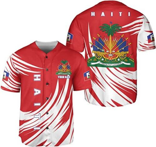 Personalized Name Haiti Baseball Jersey, Haitian Baseball Jersey For Men Women