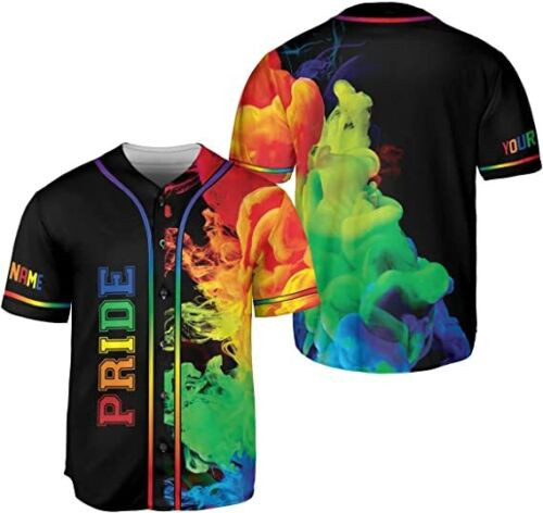 Personalized Name Lgbt Love Is Love Pride Baseball Jersey Shirt, Lgbt Rainbow