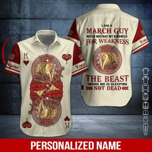 Personalized Name March Guy Personalized Hawaiian Shirt