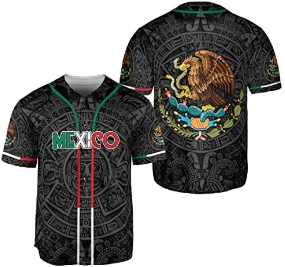 Personalized Name Mexico Baseball Jersey, Mexican Baseball Jersey For Men Women