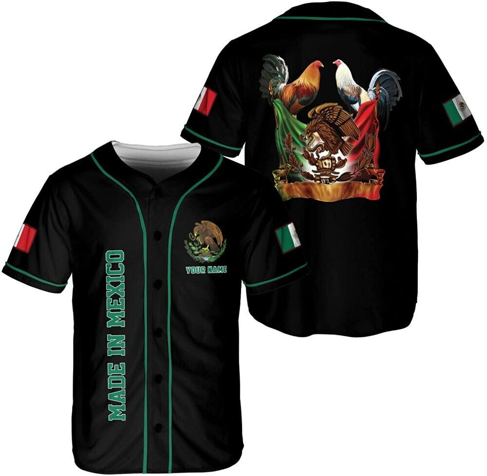 Personalized Name Mexico Baseball Jersey, Mexican Baseball Jersey For Men Women