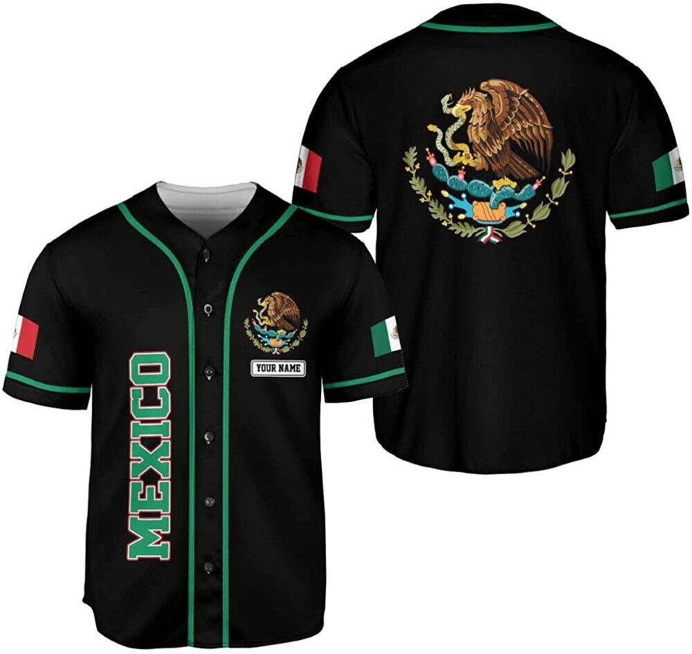 Personalized Name Mexico Baseball Jersey, Mexican Baseball Jersey For Men Women