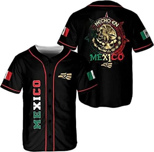 Personalized Name Mexico Baseball Jersey, Mexican Baseball Jersey For Men Women