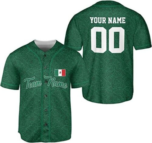 Personalized Name Mexico Baseball Jersey Mexico, Mexican Jersey For Men Women