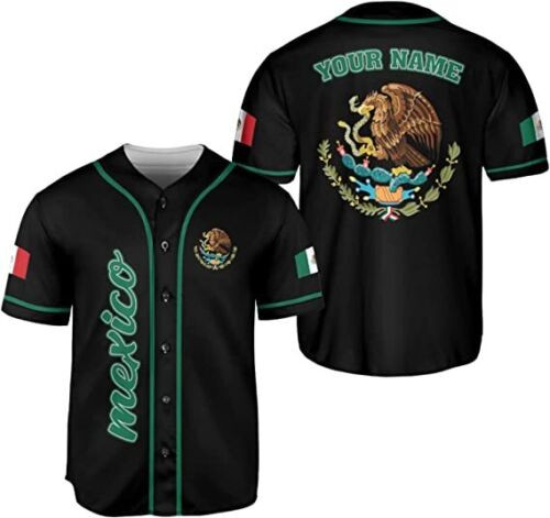 Personalized Name Mexico Baseball Jersey Mexico, Mexican Jersey For Men Women