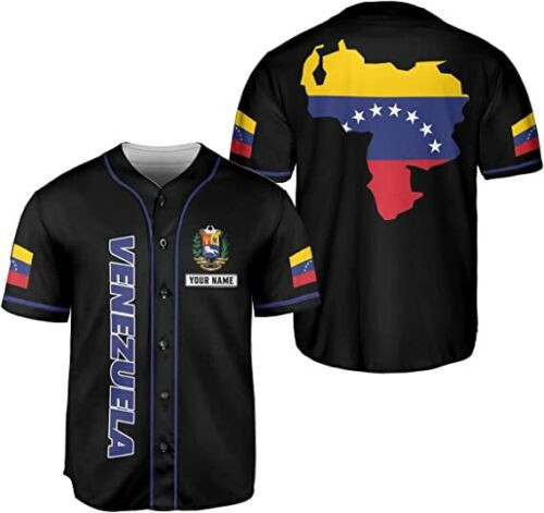 Personalized Name Venezuela Baseball Jersey Shirt, Venezuela Jersey For Men Women