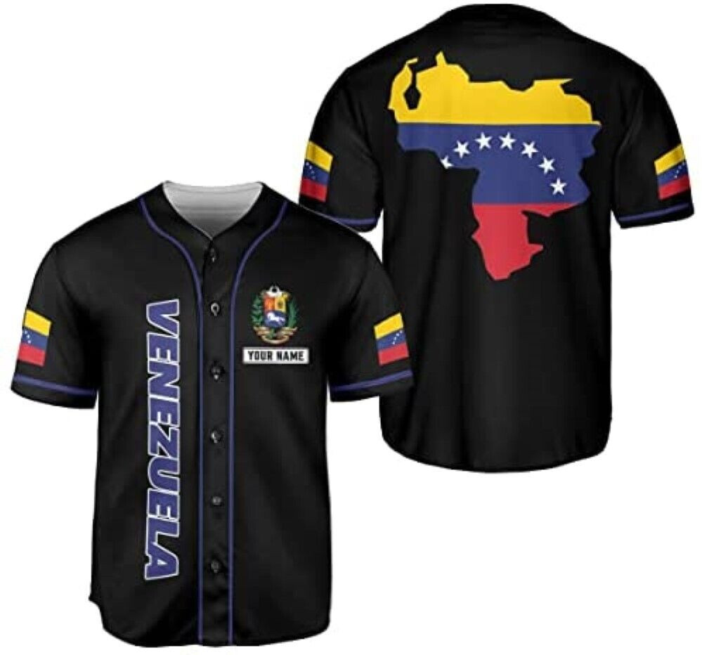 Personalized Name Venezuela Baseball Jersey Shirt, Venezuela Jersey For Men Women