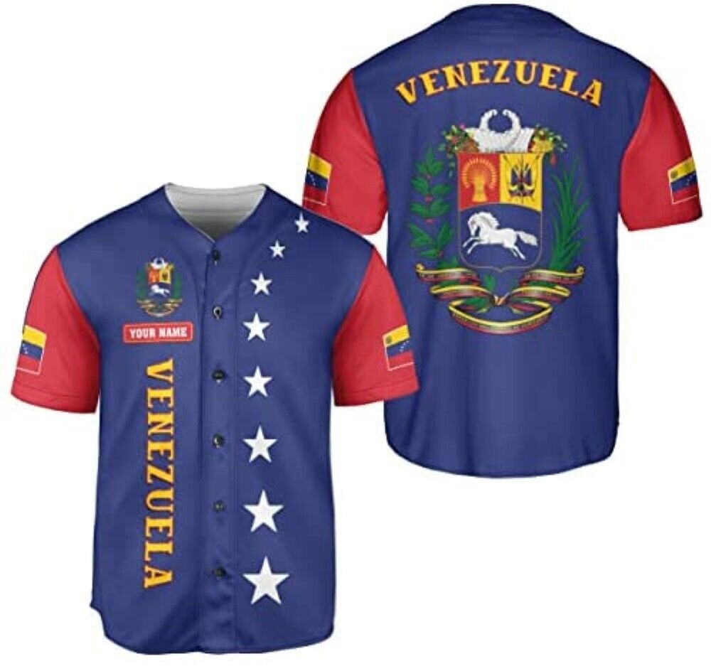 Personalized Name Venezuela Baseball Jersey Shirt, Venezuela Jersey For Men Women