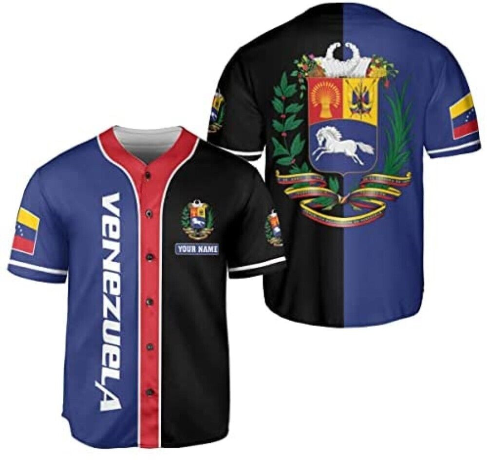 Personalized Name Venezuela Baseball Jersey Shirt, Venezuela Jersey For Men Women