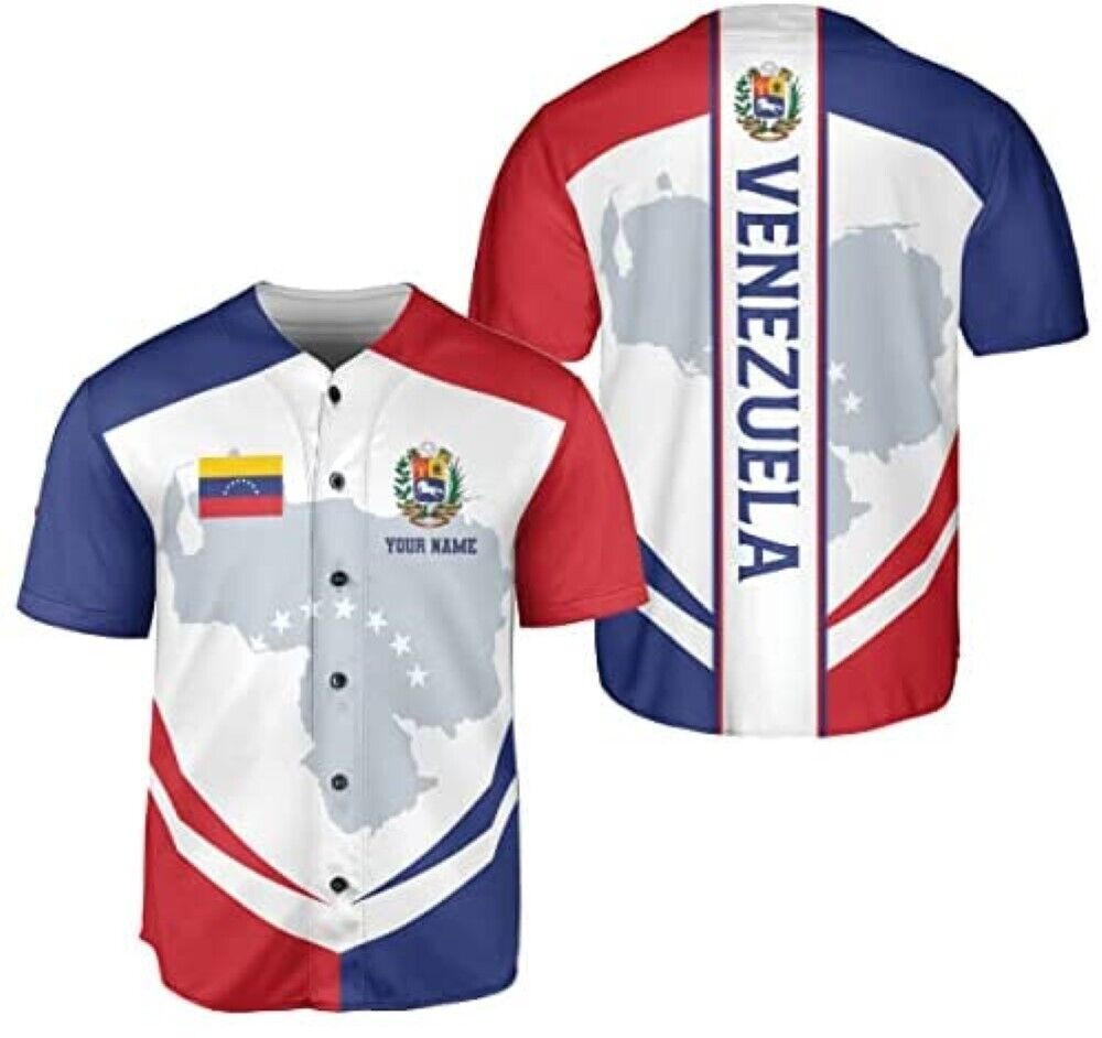 Personalized Name Venezuela Baseball Jersey Shirt, Venezuela Jersey For Men Women