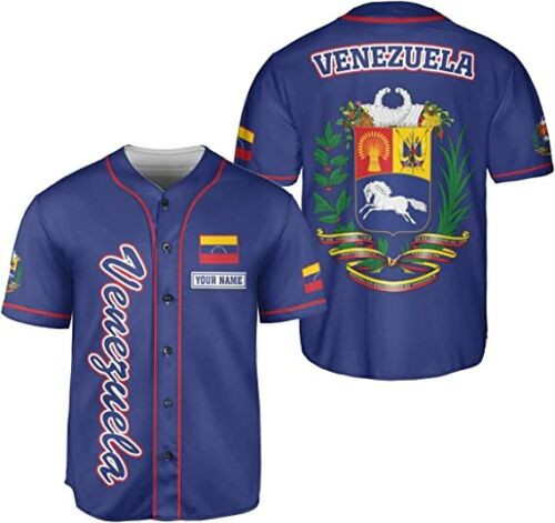 Personalized Name Venezuela Baseball Jersey Shirt, Venezuela Jersey For Men Women
