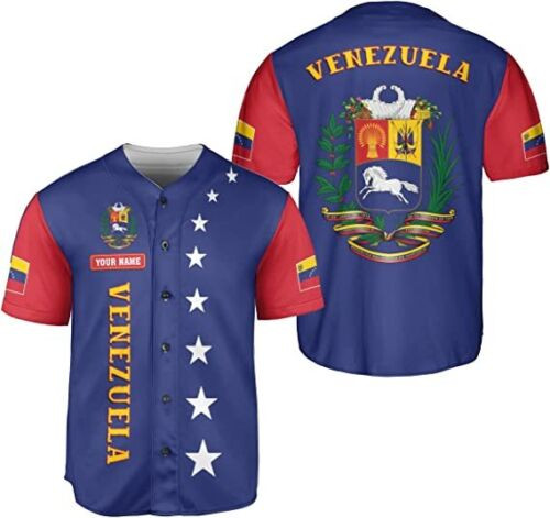 Personalized Name Venezuela Baseball Jersey Shirt, Venezuela Jersey For Men Women