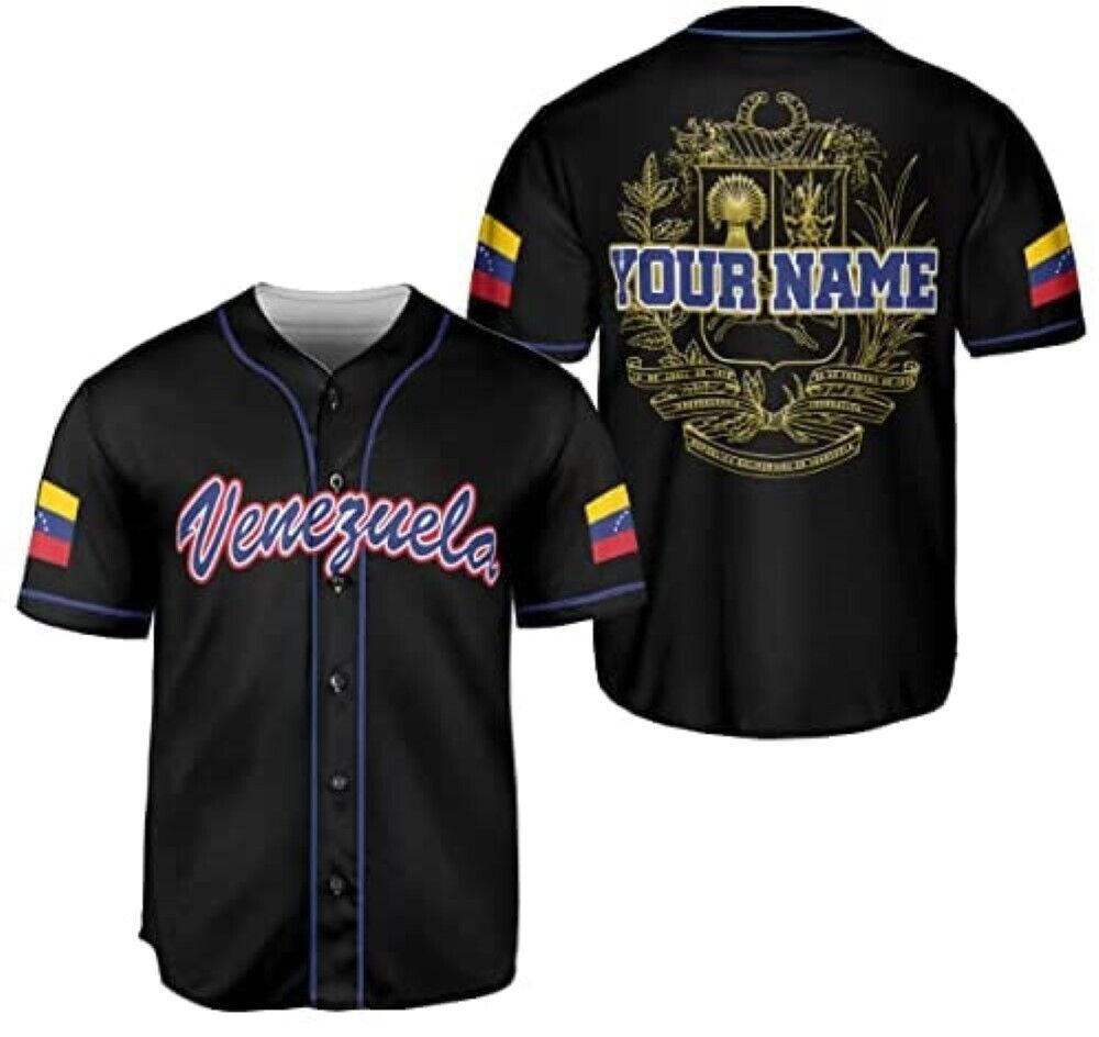 Personalized Name Venezuela Baseball Jersey Shirt, Venezuela Jersey For Men Women