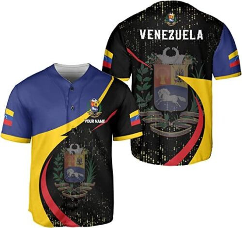 Personalized Name Venezuela Baseball Jersey Shirt, Venezuela Jersey For Men Women