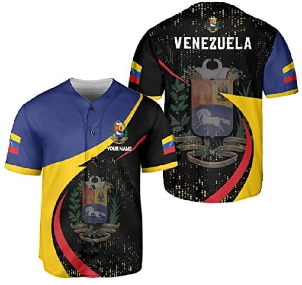 Personalized Name Venezuela Baseball Jersey Shirt, Venezuela Jersey For Men Women