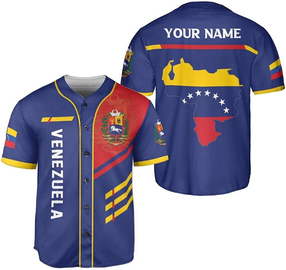 Personalized Name Venezuela Baseball Jersey Shirt, Venezuela Jersey For Men Women