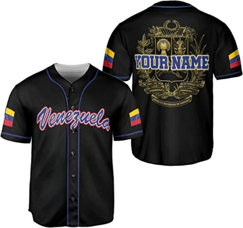 Personalized Name Venezuela Baseball Jersey Shirt, Venezuela Jersey For Men Women