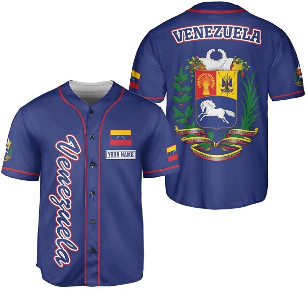 Personalized Name Venezuela Baseball Jersey Shirt, Venezuela Jersey For Men Women