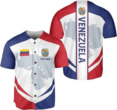 Personalized Name Venezuela Baseball Jersey Shirt, Venezuela Jersey For Men Women