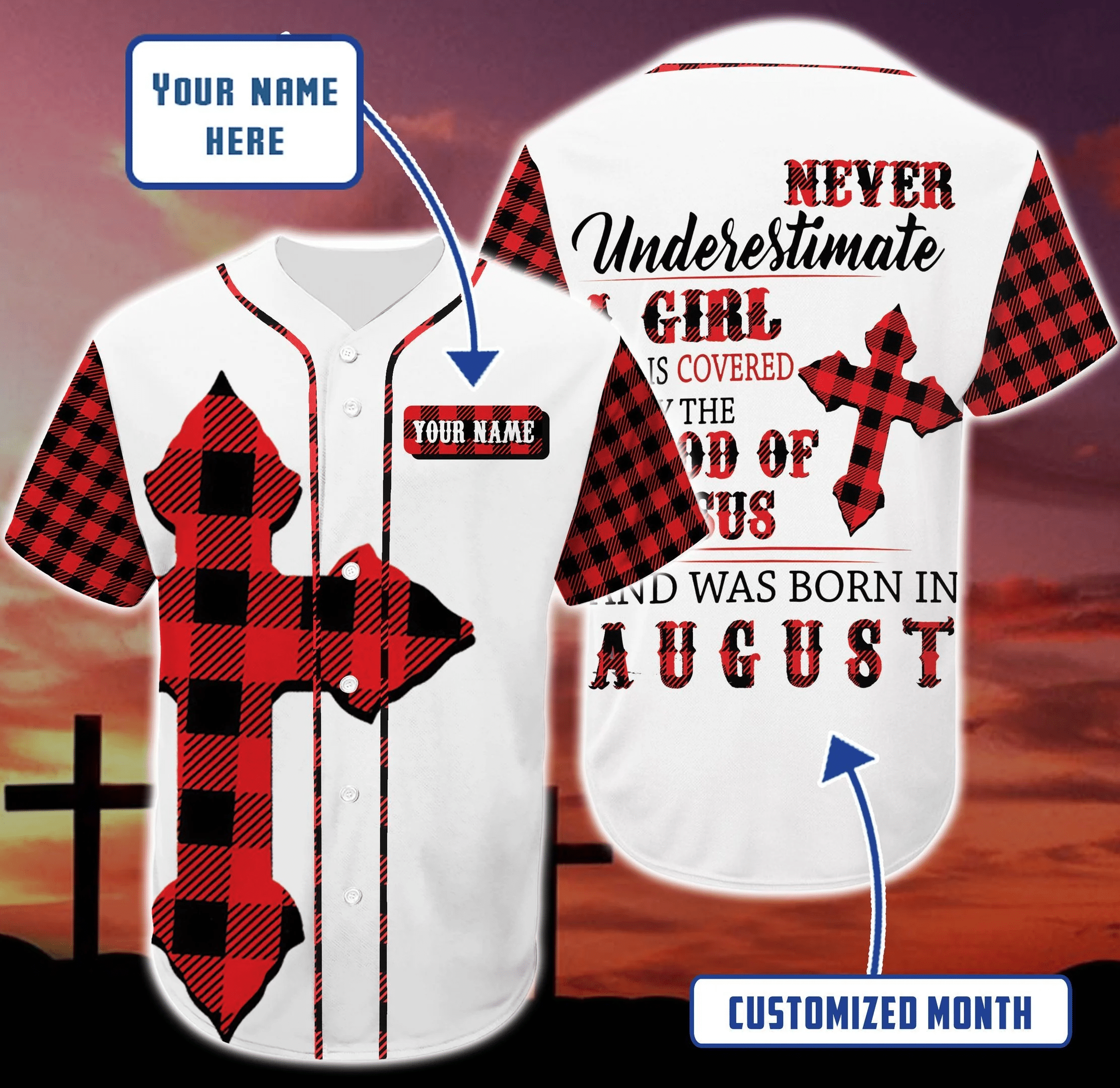 Personalized Never Underestimate A Girl Who Jesus Baseball Jersey