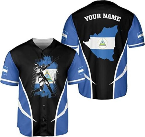Personalized Nicaragua Baseball Jersey, Custom Nicaragua Baseball Jersey For Men Women