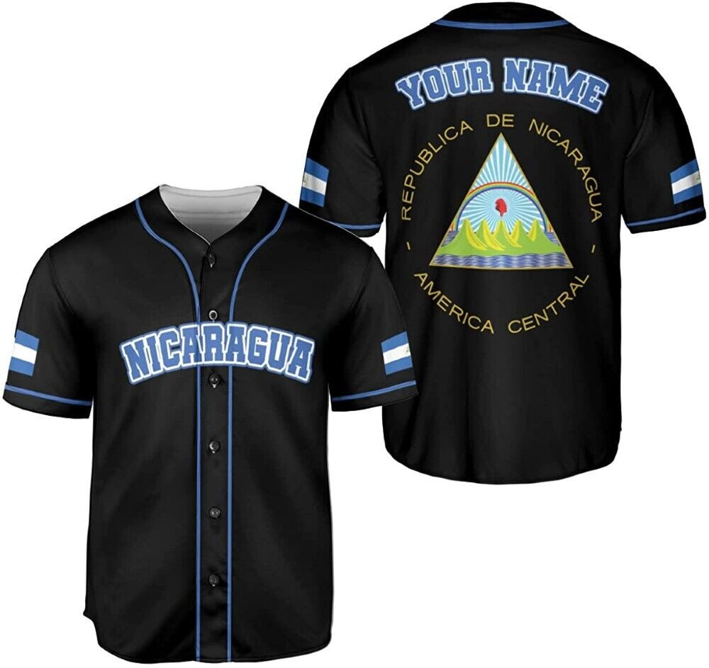 Personalized Nicaragua Baseball Jersey, Custom Nicaragua Baseball Jersey For Men Women