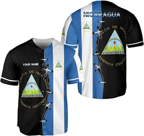 Personalized Nicaragua Baseball Jersey Shirt Name Nicaraguan Baseball Jersey For Men Women