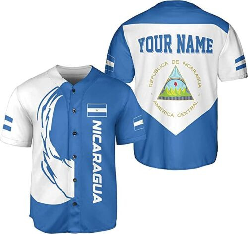 Personalized Nicaragua Baseball Jersey Shirt Nicaraguan Camisas Shirts Nicaragua