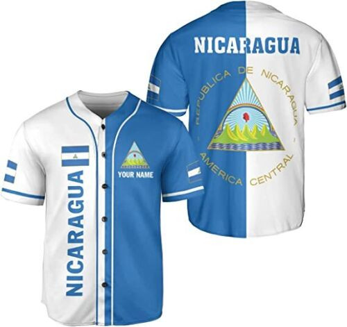 Personalized Nicaragua Baseball Jersey Shirt Nicaraguan Camisas Shirts Nicaragua
