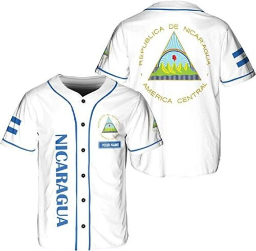 Personalized Nicaragua Baseball Jersey Shirt Nicaraguan Camisas Shirts Nicaragua