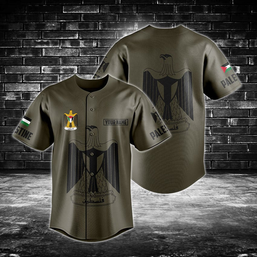Personalized Palestine Coat Of Arms Baseball Jersey
