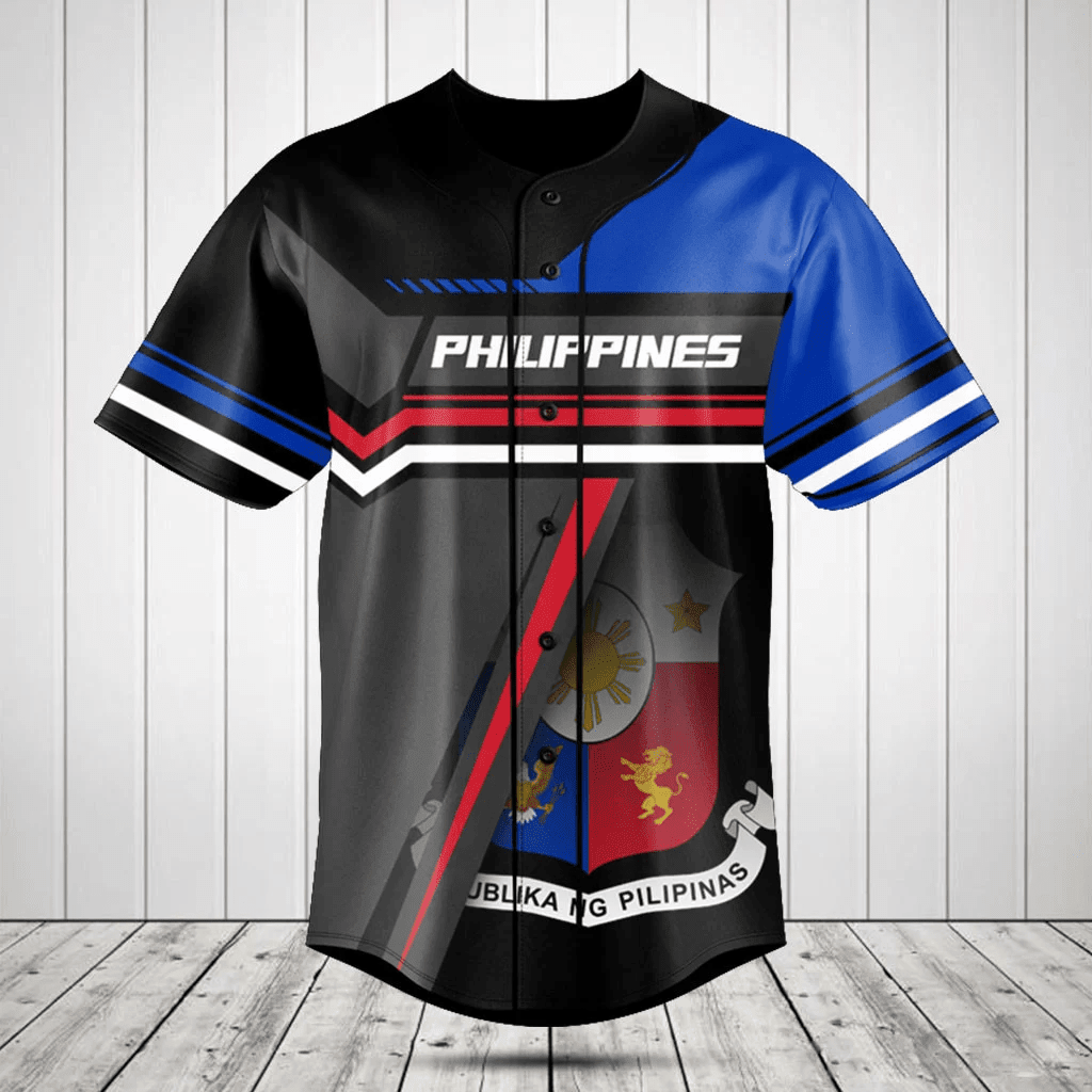 Personalized Philippines Coat Of Arms 3D Baseball Jersey