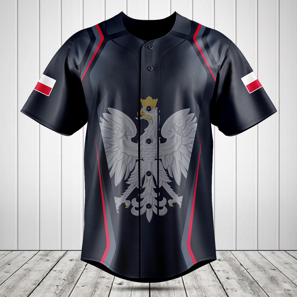 Personalized Poland Coat Of Arms Print 3D Special Baseball Jersey