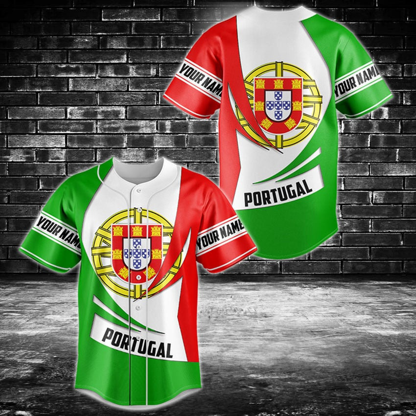 Personalized Portugal Coat Of Arms Style Baseball Jersey