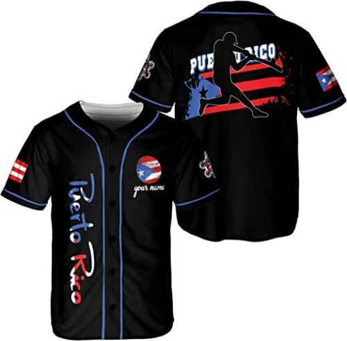 Personalized Puerto Rico Baseball Jersey Shirt
