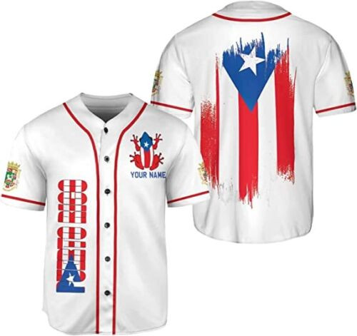 Personalized Puerto Rico Baseball Jersey Shirt