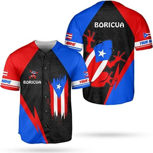 Personalized Puerto Rico Baseball Jersey Shirt