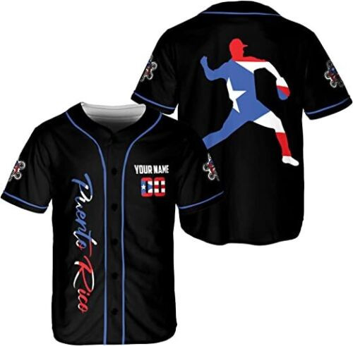 Personalized Puerto Rico Baseball Jersey Shirt