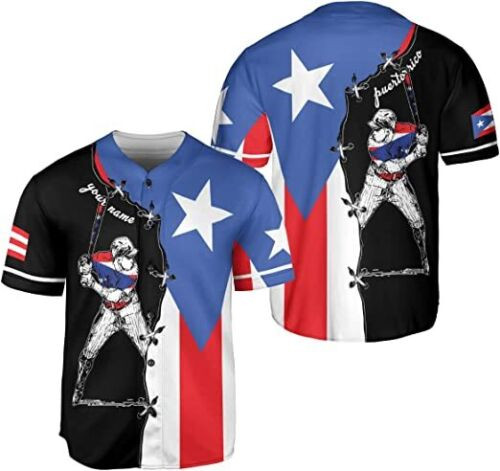 Personalized Puerto Rico Baseball Jersey Shirt