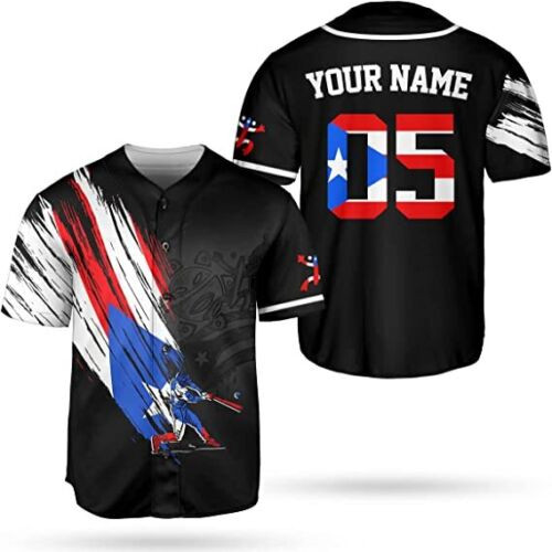 Personalized Puerto Rico Baseball Jersey Shirt