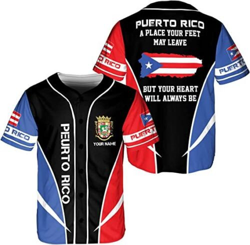 Personalized Puerto Rico Baseball Jersey Shirt