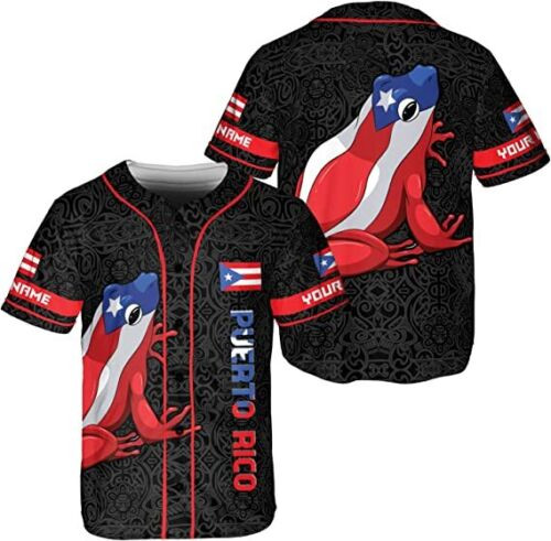 Personalized Puerto Rico Baseball Jersey Shirt