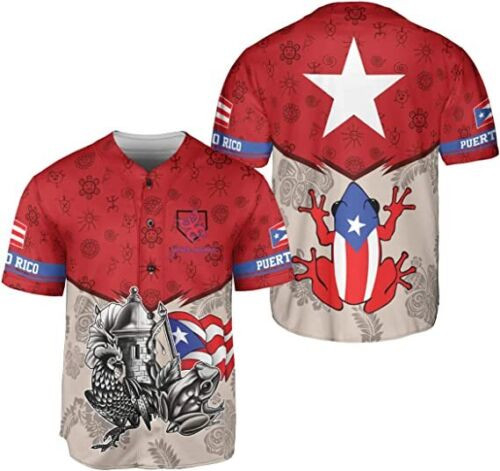 Personalized Puerto Rico Baseball Jersey Shirt