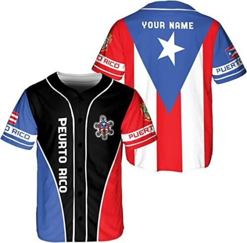 Personalized Puerto Rico Baseball Jersey Shirt
