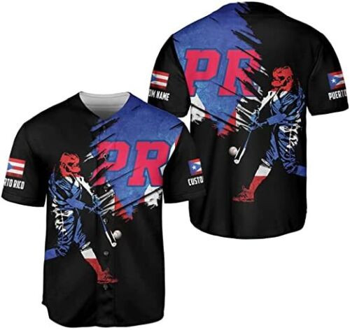 Personalized Puerto Rico Baseball Jersey Shirt