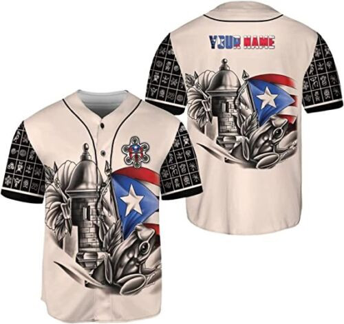 Personalized Puerto Rico Baseball Jersey Shirt