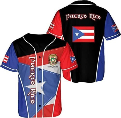 Personalized Puerto Rico Baseball Jersey Shirt Customized Puerto Rican Baseball Jersey
