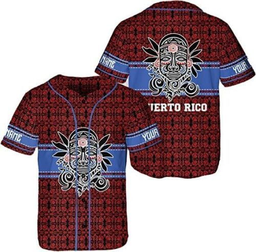 Personalized Puerto Rico Baseball Jersey Shirt Customized Puerto Rican Baseball Jersey