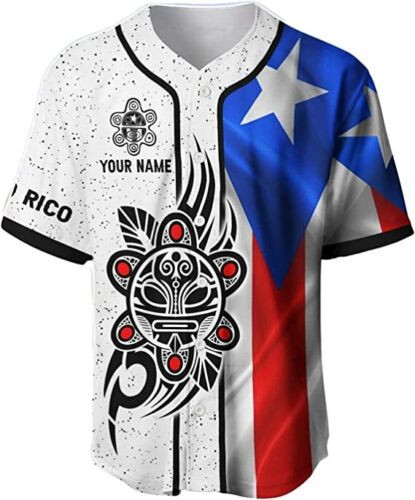 Personalized Puerto Rico Baseball Jersey Shirt Customized Puerto Rican Baseball Jersey